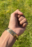 Sikh Brass Kara Gold Look Khalsa Punjabi Kada Bracelet Bangle Singh Kaur C42 NEW