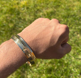 Sikh Brass Kara Gold Look Khalsa Punjabi Kada Bracelet Bangle Singh Kaur C42 NEW