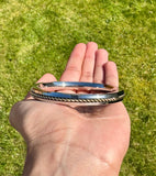 Sikh Singh Kara Stainless Steel Kada Twisted Brass Bracelet Punjabi Bangle C43