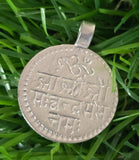 Sterling Silver Chandrma Mantra Pendant Moon Remedy Chandi Nazar Protection SL7