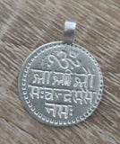 Sterling Silver Chandrma Mantra Pendant Moon Remedy Chandi Nazar Protection SL7