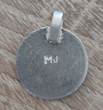 Sterling Silver Chandrma Mantra Pendant Moon Remedy Chandi Nazar Protection SL7