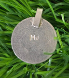 Sterling Silver Chandrma Mantra Pendant Moon Remedy Chandi Nazar Protection SL7