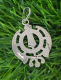 Sikh Khanda Pendant 925 Sterling Silver Chandi Handmade Black Dori Necklace SL8