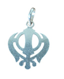 Sikh Khanda Pendant 925 Sterling Silver Chandi Handmade Black Dori Necklace SL9