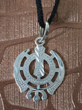 Sikh Khanda Pendant 925 Sterling Silver Chandi Handmade Black Dori Necklace SL10
