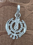 Sikh Khanda Pendant 925 Sterling Silver Chandi Handmade Black Dori Necklace SL14