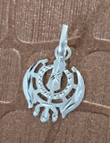 Sikh Khanda Pendant 925 Sterling Silver Chandi Handmade Black Dori Necklace SL15