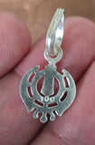 Sikh Khanda Pendant 925 Sterling Silver Chandi Handmade Black Dori Necklace SL17