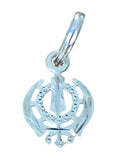 Sikh Khanda Pendant 925 Sterling Silver Chandi Handmade Black Dori Necklace SL19