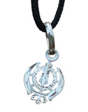 Sikh Khanda Pendant 925 Sterling Silver Chandi Handmade Black Dori Necklace SL19