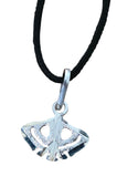 Sikh Khanda Pendant 925 Sterling Silver Chandi Handmade Black Dori Necklace SL21
