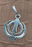 Sikh Khanda Pendant 925 Sterling Silver Chandi Handmade Black Dori Necklace SL22