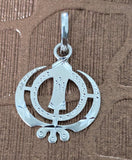 Sikh Khanda Pendant 925 Sterling Silver Chandi Handmade Black Dori Necklace SL23