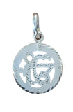 Sikh Ek Onkar Pendant 925 Sterling Silver Chandi Handmade Black Dori Necklace SL25