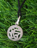 Sikh Ek Onkar Pendant 925 Sterling Silver Chandi Handmade Black Dori Necklace SL25