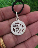 Sikh Ek Onkar Pendant 925 Sterling Silver Chandi Handmade Black Dori Necklace SL25