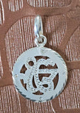 Sikh Ek Onkar Pendant 925 Sterling Silver Chandi Handmade Black Dori Necklace SL25