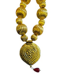 Traditional Punjabi Kaintha Necklace Orange Thread Bhangra Giddha Folk pendant N