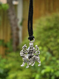 Durga Maa Sherawali Pendant Hindu Nazar Protection Black Dori Thread Necklace U7