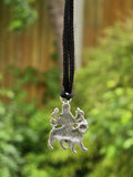Durga Maa Sherawali Pendant Hindu Nazar Protection Black Dori Thread Necklace U7