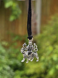 Durga Maa Sherawali Pendant Hindu Nazar Protection Black Dori Thread Necklace U7