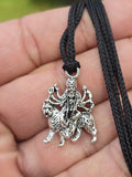 Durga Maa Sherawali Pendant Hindu Nazar Protection Black Dori Thread Necklace U7