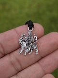 Durga Maa Sherawali Pendant Hindu Nazar Protection Black Dori Thread Necklace U7