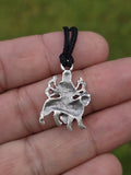 Durga Maa Sherawali Pendant Hindu Nazar Protection Black Dori Thread Necklace U7