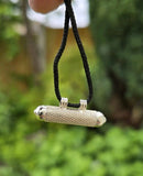 Taweet Silver Plated Taviz Tabeez Taweez Talisman Amulet Necklace in Black Dori