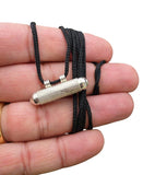 Taweet Silver Plated Taviz Tabeez Taweez Talisman Amulet Necklace in Black Dori