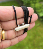 Taweet Silver Plated Taviz Tabeez Taweez Talisman Amulet Necklace in Black Dori