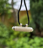 Taweet Silver Plated Taviz Tabeez Taweez Talisman Amulet Necklace in Black Dori