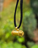 Gold Plated Taweet Tabeej Taviz Taveej Pendant in Black Dori Thread Locket Q42
