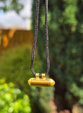 Gold Plated Taweet Tabeej Taviz Taveej Pendant in Black Dori Thread Locket U80
