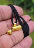 Gold Plated Taweet Tabeej Taviz Taveej Pendant in Black Dori Thread Locket Q42