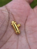 Gold Plated Taweet Tabeej Taviz Taveej Pendant in Black Dori Thread Locket Q42