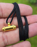 Gold Plated Taweet Tabeej Taviz Taveej Pendant in Black Dori Thread Locket Q42