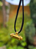 Gold Plated Taweet Tabeej Taviz Taveej Pendant in Black Dori Thread Locket Q42