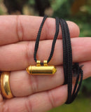 Gold Plated Taweet Tabeej Taviz Taveej Pendant in Black Dori Thread Locket U80
