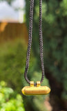 Gold Plated Taweet Tabeej Taviz Taveej Pendant in Black Dori Thread Locket U80