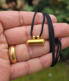Gold Plated Taweet Tabeej Taviz Taveej Pendant in Black Dori Thread Locket U80
