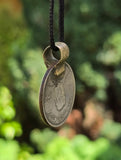 Rare Antique Afghan 5 Afghani Coin Pendant Necklace Handmade Tribal Evil Eye U82