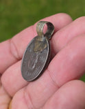 Rare Antique Afghan 5 Afghani Coin Pendant Necklace Handmade Tribal Evil Eye U83