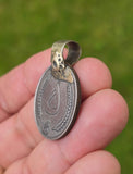 Rare Antique Afghan 5 Afghani Coin Pendant Necklace Handmade Tribal Evil Eye U83
