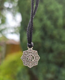 Tibetan Buddhist Om Mani Padme Hum Pendant Necklace Nazar Shield Black Dori U93