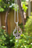 Hindu Shiva Trishul Om Damaru Stainless Steel Pendant Necklace Nazar Talisman