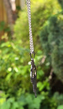 Hindu Shiva Trishul Om Damaru Stainless Steel Pendant Necklace Nazar Talisman