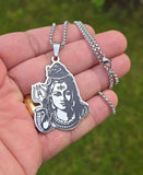 Lord Shiva Trishul Cobra Stainless Steel Pendant hindu Necklace Nazar Talisman U