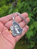 Lord Shiva Trishul Cobra Stainless Steel Pendant hindu Necklace Nazar Talisman U